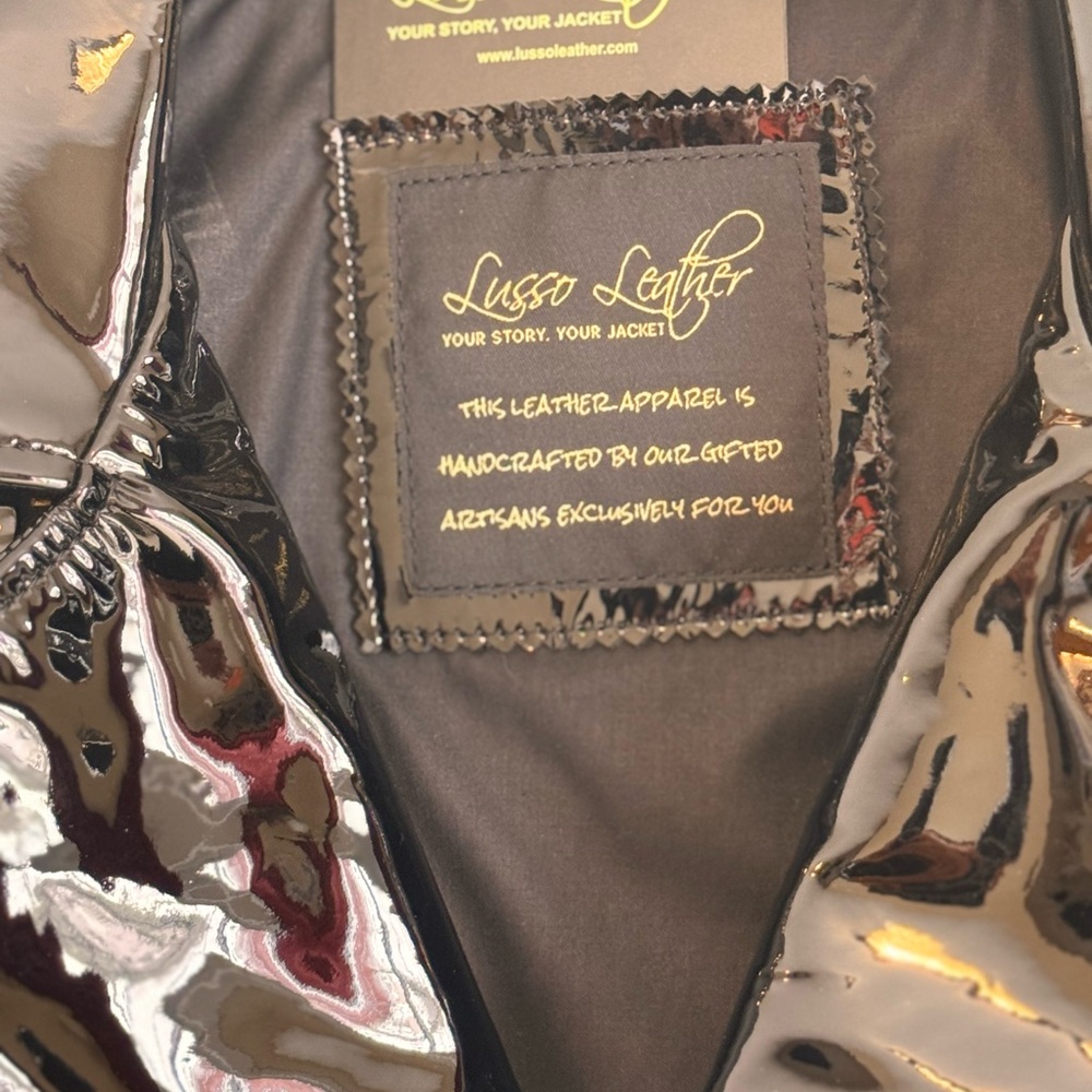 PVC leather custom made jacket - Picture 3 of 5